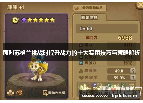 面对苏格兰挑战时提升战力的十大实用技巧与策略解析